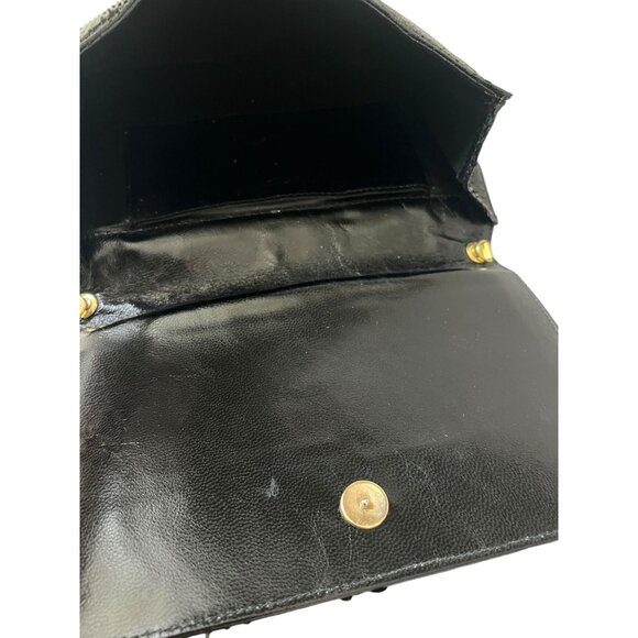 Authentic Snakeskin Clutch Black NEW - Picture 7 of 7